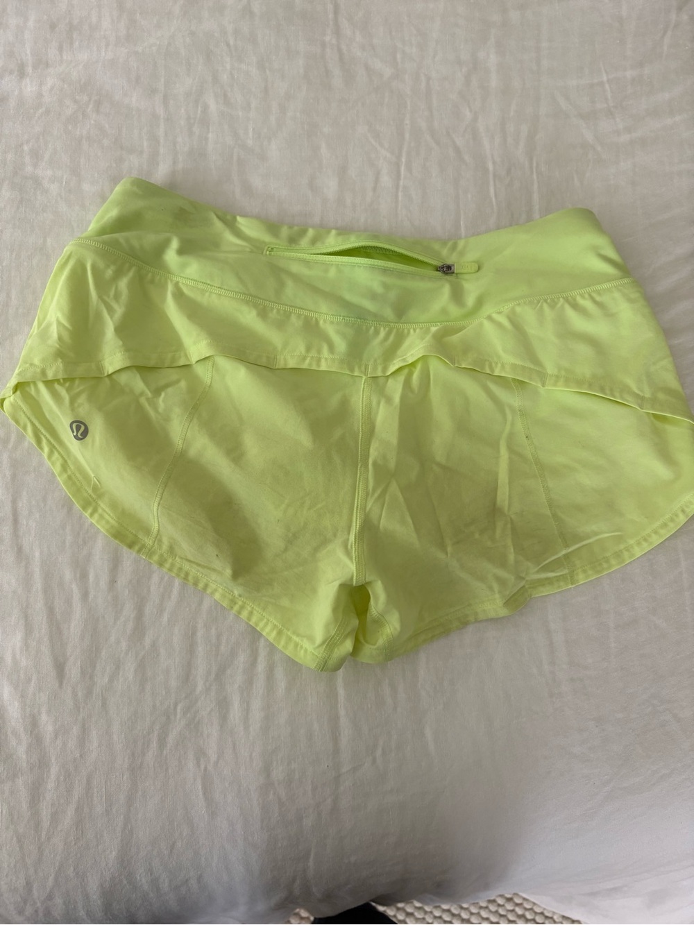 lululemon athletica Women's Neon Yellow Running Skort
